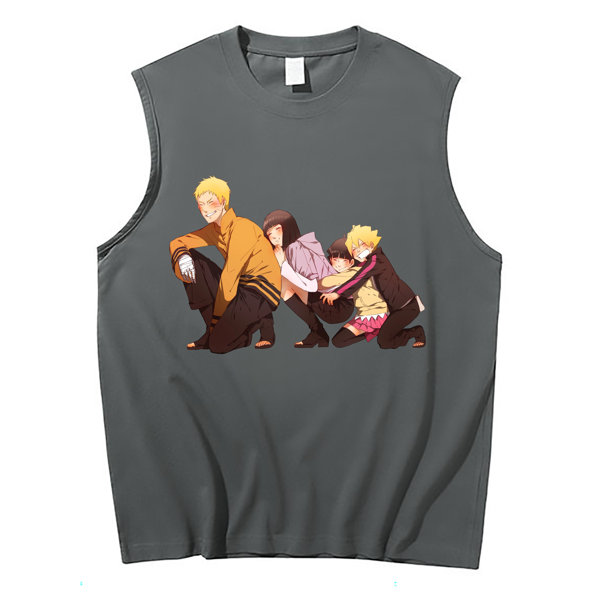 （画像用） NARUTO -ナルト- うずまき ナルト Uzumaki Naruto コットン100％タンクトップ（フロントプリント）